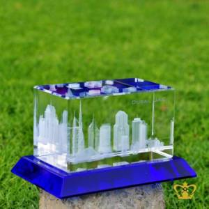 Skyline-of-Dubai-famous-landmark-3D-engraving-crystal-cube-gift-tourist-souvenir