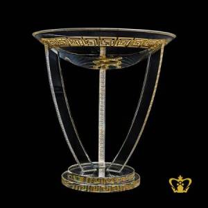 Personalized-crystal-cup-trophy-with-2tier-clear-round-base-sports-event-awards