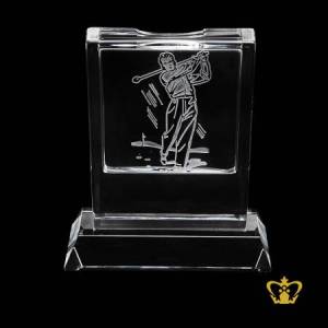 Personalized-Crystal-Golfer-Trophy-with-Clear-Base-Customized-Text-Engraving-Logo-Base