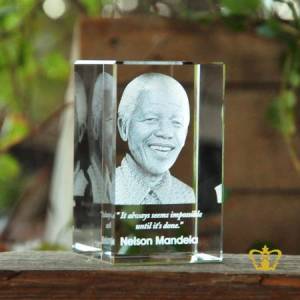 3D-laser-engraved-crystal-rectangular-cube-Nelson-Mandela-with-his-most-popular-quotes-etched