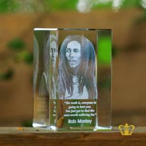 Bob-Marley-3D-laser-engraved-crystal-rectangular-cube-with-his-most-popular-quotes-etched