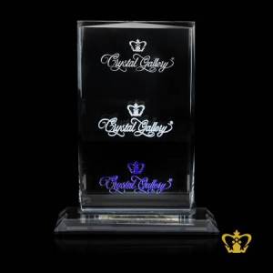 Customized-Crystal-Rectangular-Plaque-Memento-Logo-Engrave-With-Clear-Crystal-Base