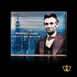 Most-popular-quotes-of-Abraham-Lincoln-color-printed-on-crystal-rectangular-plaque-inspirational-motivational-gifts-customized-logo-text-