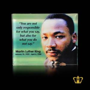 Martin-Luther-King-with-his-most-popular-quotes-Printed-on-Crystal-Plaque-Inspirational-Motivational-Gifts-Customized-Logo-Text