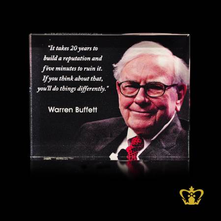 Most-popular-quotes-of-Warren-Buffett-color-printed-on-crystal-rectangular-plaque-inspirational-motivational-gifts-customized-logo-text