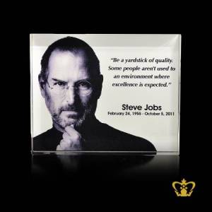 Steve-Jobs-most-popular-quotes-color-printed-on-crystal-rectangular-plaque-inspirational-motivational-gifts-customized-logo-text