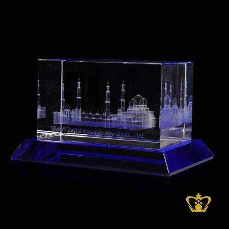 Blue-Crystal-Base-Sheikh-Zayed-Mosque-3d-Laser-Engraved-Tourist-Souvenir-Corporate-Gift-Customized-Logo-Text
