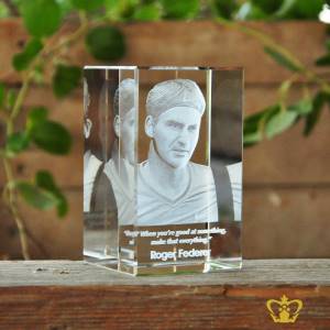 Swiss-Professional-tennis-player-Roger-Federer-3D-laser-engraved-crystal-rectangular-cube-with-his-most-popular-quotes-etched