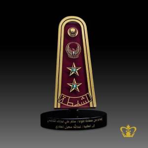 Personalized-police-badge-cutout-crystal-trophy-with-black-base