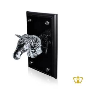Personalized-Crystal-Replica-of-Head-Horse-with-Crystal-Black-Frame-Customized-Text-Engraving-Logo-UAE-Famous-Gifts