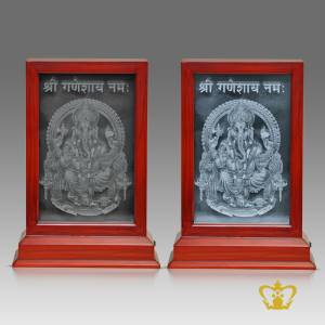 Religious-Spiritual-Holy-Gift-Ganesh-3D-Frame-Indian-Festival-Diwali-Celebration-Hindu-God