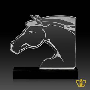 Personalized-Crystal-Horse-Head-Cutout-with-Black-Base-Customized-Logo-Text-