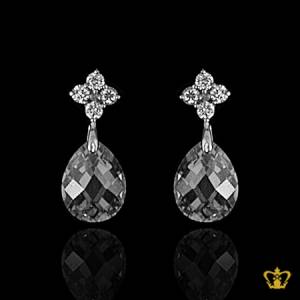 Crystal-drop-shape-diamond-earring-embellished-crystal-diamond
