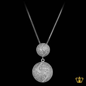 Classy-half-ball-silver-pendant-elegant-gift-for-her