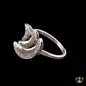 Lovely-silver-moon-ring-inlaid-with-sparkling-crystal-diamonds-elegant-gift-for-her