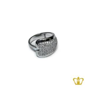 Alluring-silver-leaf-ring-with-sparkling-crystal-diamonds-elegant-gift-for-her