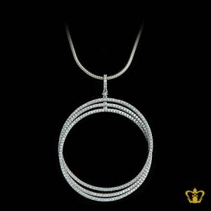 Exquisite-round-silver-pendant-embellish-with-crystal-diamond-elegant-gift-for-her