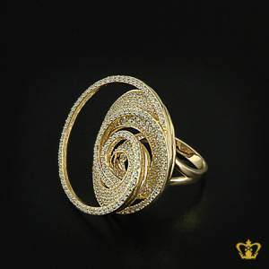 Stylish-spiral-designer-gold-color-ring-inlaid-with-crystal-diamonds-lovely-gift-for-her