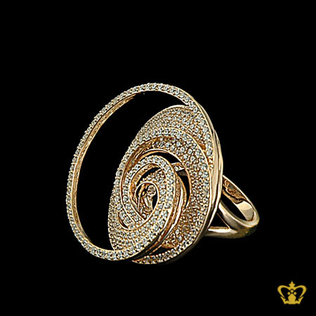 Stylish-spiral-designer-gold-color-ring-inlaid-with-crystal-diamonds-lovely-gift-for-her