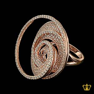 Classy-spiral-designer-rose-gold-color-ring-inlaid-with-crystal-diamonds-lovely-gift-for-her