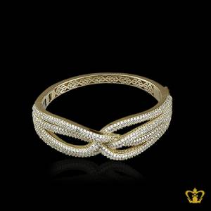 Ornamented-golden-bracelet-embellished-crystal-diamond-opulent-gift-for-her