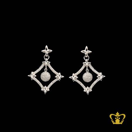 Alluring-four-star-earring-inlaid-with-elegant-crystal-diamonds-lovely-gift-for-her