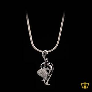 Heart-shape-chain-silver-for-her-occasions-celebrations-gift-birthday-pendant-silver-crystal-stone-valentines-day