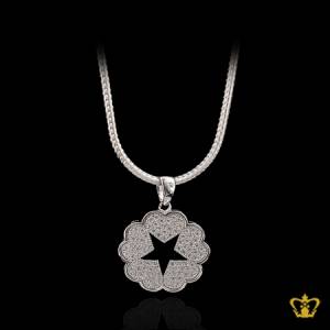 Lovely-silver-heart-star-pendant-inlaid-with-crystal-diamond-elegant-Valentine-s-Day-gift-for-her