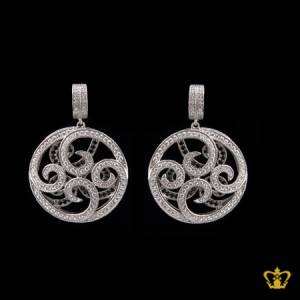 Alluring-charming-precious-designer-silver-earring-with-clear-and-black-crystal-lovely-gift-for-her