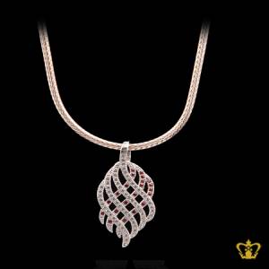 Alluring-leaf-drop-pendant-with-sparkling-crystal-diamonds-elegant-gift-for-her