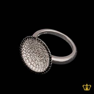 Elegant-silver-ring-inlaid-with-high-class-clear-and-black-crystal-diamonds-designer-gift-for-her