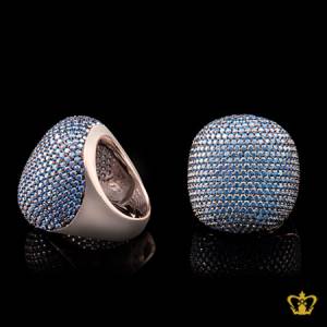 Sterling-silver-cocktail-ring-embellished-with-blue-crystal-diamonds-elegant-lovely-gift-for-her