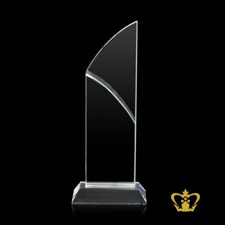 Personalize-crystal-trophy-with-clear-base-customized-text-engraving-logo