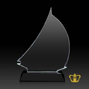 Personalized-crystal-yacht-plaque-with-black-base-customized-engraved-logo-text