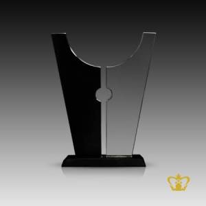 Personalize-crystal-pillar-trophy-black-and-clear-with-black-base-customized-text-engraving-logo