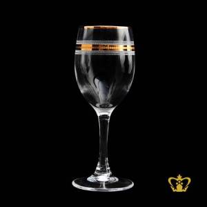 Charming-crystal-sherry-glass-adorned-with-classic-golden-rim-2-oz