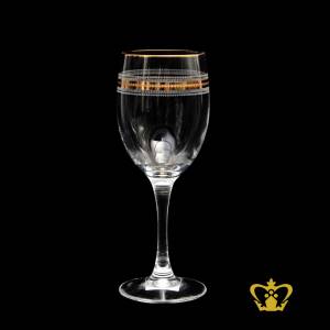 Crystal-wine-glass-enhanced-with-classic-golden-rim-8-oz