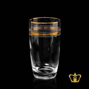 Classic-golden-rimmed-traditional-crystal-water-juice-tumbler-12-oz