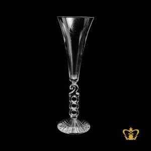 Elegant-Champagne-flute-modish-look-hand-carved-stem