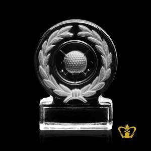 Personalized-Crystal-Trophy-with-Golf-Themed-stands-on-Clear-Base-Customized-Text-Engraving-Logo-Base-Box