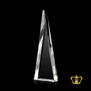Crystal-truimph-trophy-with-clear-base-customized-logo-text