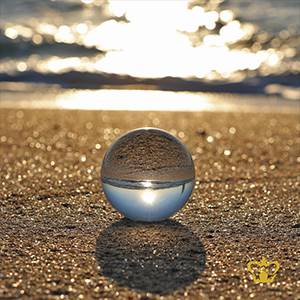 Refraction-photography-with-Crystal-Lens-Ball-Creative-Gift-100-MM-Customized-Logo-Text-
