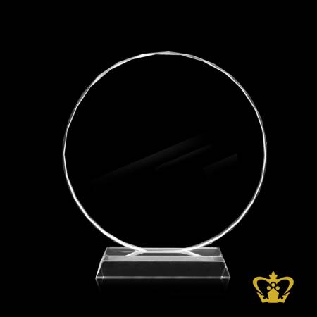 Circle-Crystal-Trophy-with-Facet-Diamond-Cuts-on-Edges-with-Clear-Base-Customized-Logo-Text-10-50-Inch