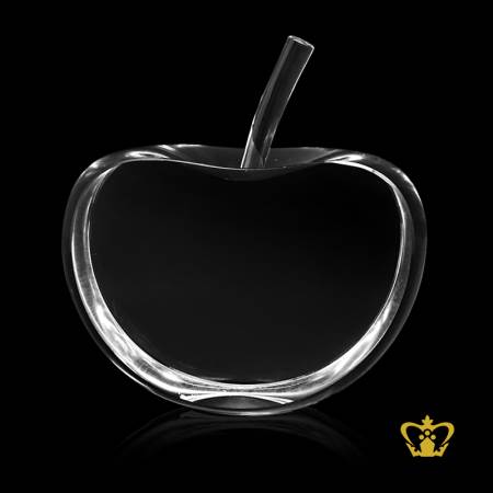 Personalize-crystal-replica-of-apple-customized-text-engraving-logo