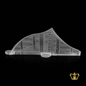 Handcrafted-crystal-replica-of-Jumeirah-Beach-Hotel-custom-logo-text-a-famous-hotel-in-UAE