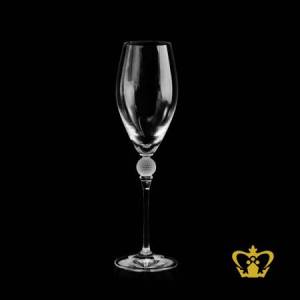 Personalized-Champagne-Glass-with-Golf-Ball-on-the-middle-Customize-Text-Engraving-Logo