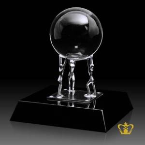 Custom-Made-Trophy-with-Three-Metal-Man-Embellish-with-Crystal-Sphere-Ball