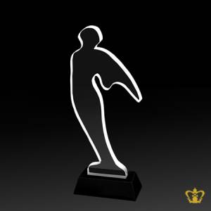 Crystal-side-frosted-cutout-trophy-of-lady-stands-on-black-crystal-base-customized-text-engraving-logo