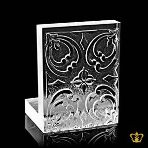 Artistry-Manufactured-Crystal-Clear-Stand-Base-with-Intricate-Detailing