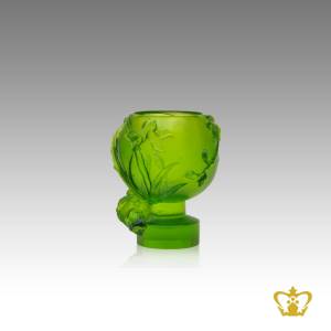 Masterpiece-Artistic-Crystal-Art-Cup-in-Green-Tone-with-Intricate-Detailing